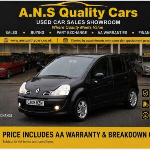 2008 Renault Grand Modus 1.6cc Petrol Automatic  Dynamique, 5 Doors, Black, 69k Mileage