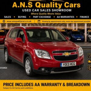 2013 Chevrolet Orlando 1.8cc Petrol Automatic 5 Doors Red 7 Seats, 71k Mileage, AA Warranty