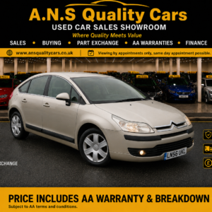 2006 Citroen C4 1.6cc Petrol Automatic 5 Doors, Beige, 36k Low Mileage, AA Warranty