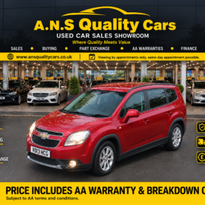 2013 Chevrolet Orlando 1.8cc Petrol Automatic 5 Doors Red 7 Seats, 71k Mileage, AA Warranty