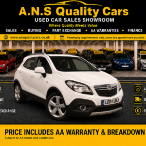 2015 64 Vauxhall Mokka 1.4cc Petrol Automatic 5 Doors White 92k Miles