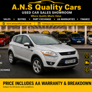 2012 Ford Kuga 2521cc Petrol Automatic 4WD 5 Doors Silver 66k Mileage, AA Warranty & Breakdown Included