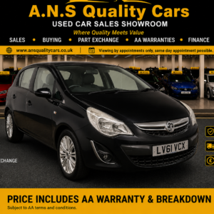 2011 Vauxhall Corsa 1398cc Petrol Automatic 5 Doors SE spec Black 55k Low Mileage AA Warranty
