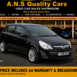 2011 Vauxhall Corsa 1398cc Petrol Automatic 5 Doors SE spec Black 55k Low Mileage AA Warranty