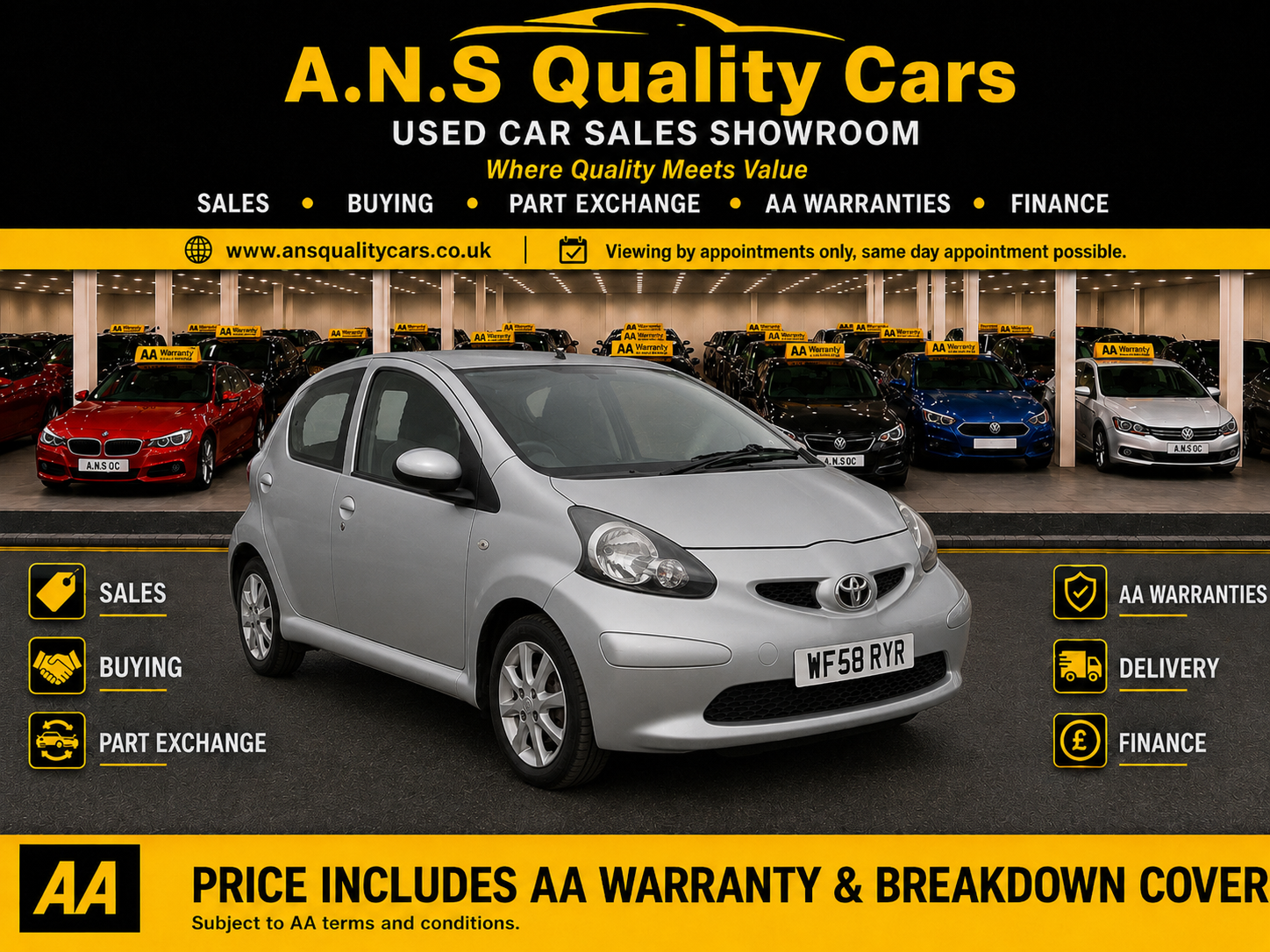 2008 Toyota AYGO 1.0 VVT-i Platinum, Automatic Gearbox, 5dr (AC), 45k Mileage, Silver - Image 2
