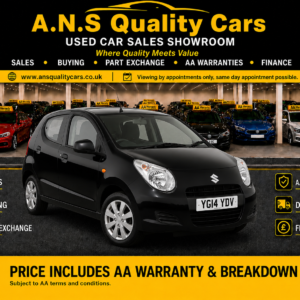 2014 Suzuki Alto 996cc Petrol Automatic 5 Doors Black, 29k Low Mileage, One Owner, AA Warranty