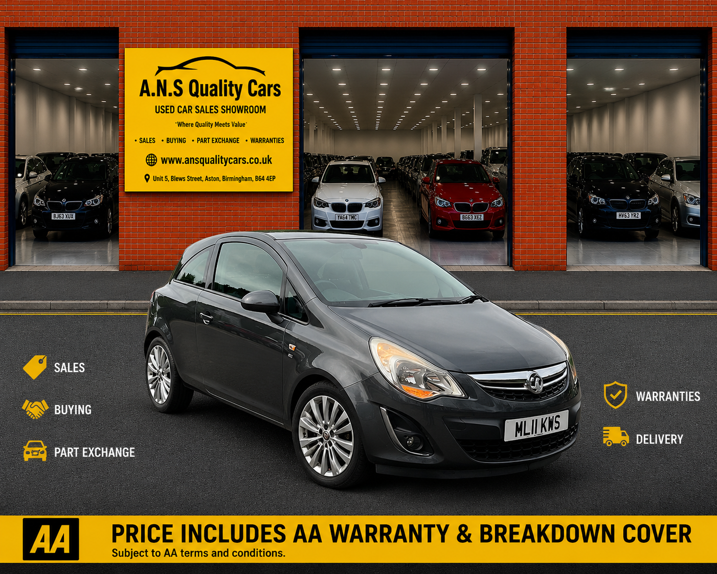 2011 Vauxhall Corsa 1.4 16V SE, Petrol, Automatic, 3dr, 52K Low Mileage, AA Warranty Included - Image 2