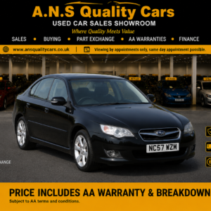 2007 Subaru Legacy 2.0 R 4, 2 Litre Petrol, Automatic, 4 Doors, Black, AA Warranty Included