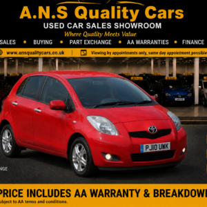 2010 Toyota Yaris 1.3cc Petrol Automatic 5 Doors, TR spec, 52k Mileage, Red, AA Warranty