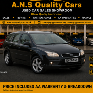 2006 Ford Focus 2.0cc Petrol Automatic 5 Door Black 50K Mileage AA Warranty Included