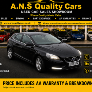 2015 Volvo V40 1.5 litre Turbo Petrol T2 engine, Automatic gearbox, SE spec, Black, AA Warranty & Breakdown Included