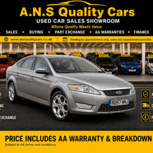 2007 Ford Mondeo 2261cc Petrol Automatic 5 Doors Silver, Titanium spec, 38k Mileage, AA Warranty Included