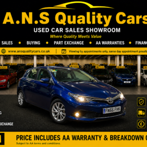 2016 Toyota Auris 1.6cc, 115K Mileage, Diesel, Manual, Blue, AA Warranty Included