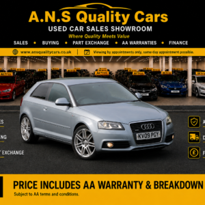2009 Audi A3 Petrol, Automatic, 1984cc, S Line spec, Quattro AWD, AA Warranty