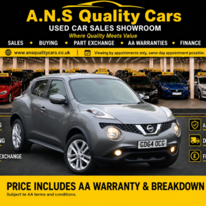 2015 64 Nissan Juke 1197cc Petrol Manual 5 Doors, 46k Mileage, Grey, Acenta Premium spec