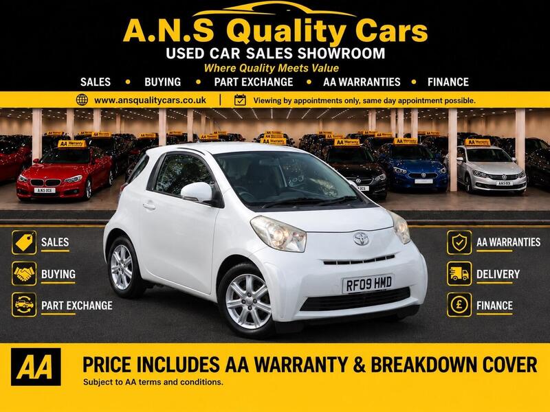 2009 Toyota IQ 998cc Petrol Automatic 3 Doors White, 59k Low Mileage, AA Warranty Included - Image 2