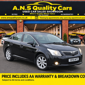 2009 Toyota Avensis 1.8cc, 95K Mileage, Petrol, Automatic, Black, AA Warranty Included
