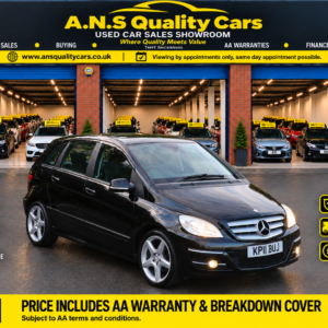 2011 Mercedes-Benz B Class B160 Sport 1498cc Petrol Automatic 5 Doors Black, AA Warranty Included